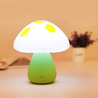 Creative Mushroom Touch Switch Night Light USB Rechargeable Head Light