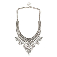 Crystal Chunky Choker Bib Statement Alloy Necklace