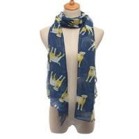 Cute Animal Dog Puppies Print Winter Warm Scraf Long Soft Shawl Wrap Bohemia