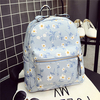 Cute Bags Women Student Floral Backpack School Bags Doule Zipper Shoulder Bags