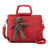 Cute Bear Vintage Lattice Handbag Women Elegant Crossbody Bag Casual Sweet Messenger Bag