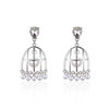 Cute Birdcage Earrings Pearl Crystal Tassel Earrings