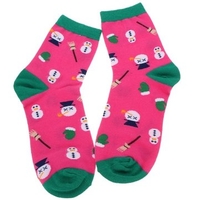 Cute Cartoon Christmas Series Snowman Casual Soft Cotton Socks Hosiery