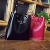 Cute Cat Bucket Bag Women PU Leather Shoulder Bag Crossbody Bag