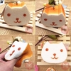 Cute Cat Face Toast Slow Rising Simulation Bread Kid Toy Cellphone Charm Strap