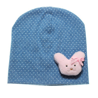 Cute Cotton Baby Bear Kids Girls Toddler Knitted Crochet Beanie Hat Cap