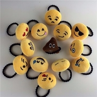 Cute Emoji Emoticon Elastic Hair Ties Band Ropes Ring Scrunchie Ponytail Holder Hair Rope