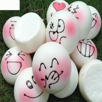 Cute Expression Squishy Soft Slow Rising Bread Cell Phone Charms Bun Strap Toy