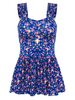 Cute Floral Printing Breathable Bathing Backless Sleeveless Wireless Swimdresses