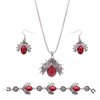Cute Jewelry Set Beetle Turquoise Pendant Necklace Earrings Bracelet Kit