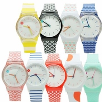 Cute Trendy Watch Candy Colors Plastic Heart Spot Watch for Women Children