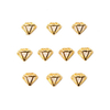 DANCINGNAIL 10Pcs Alloy Golden Hollow Diamond Designed Nail Art Decoration Tip