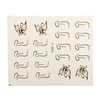 DANCINGNAIL 3D Golden Butterfly Nail Art Stickers Line Dot Nail Decoration