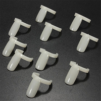 DANCINGNAIL 50Pcs Plastic Blank Nail Polish UV Gel Color Display Nail Art Beige Ring