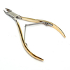 DANCINGNAIL Golden Stainless Steel Manicure Pedicure Cuticle Nipper Clipper Dead Skin Scissor