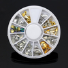 DANCINGNAIL Metal Alloy Nail Art Decoration Wheel Rectangle Square Rhombus Star Heart Shaped