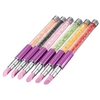 DANCINGNAIL Quartz With Alloy Diamond Pen Nail Dead Skin Remove Polish Push Rod