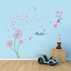 Dandelion Pink Girl Wall Sticker Wallpaper Home Decoration