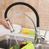Deck Mount Kitchen Sink Faucet Sets Chrome Black Pull Down Basin Faucet Mixer Tap