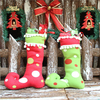 Decoration Polyester Tree Hanging Socks Christmas Gift Boots Stockings Crafts