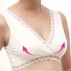 Deep Plunge Wireless Lace-trim Cozy Cotton Nursing Anti Sangging Bras