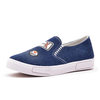 Denim Breathable Printting Slip On Flat Casual Lazy Shoes