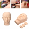 Detachable Soft Silicone Head Model Practice Makeup Lips Eyebrow Tattoos Training