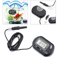 Digital LCD Fish Tank Aquarium Marine Water Terrarium Thermometer Temperature With 2 Suckers
