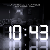 Digoo DC-K3 Multi-Function Large 3D LED Digital Wall Clock Alarm Clock With Snooze Function 12/24 Hour Display