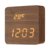 Digoo DG-AC1 Wooden LED Digital Alarm Clock Multifunctional 2 Mode Display Time Thermometer Voice Control Desk Clock