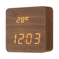 Digoo DG-AC1 Wooden LED Digital Alarm Clock Multifunctional 2 Mode Display Time Thermometer Voice Control Desk Clock