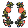 DIY 1 Pair Red Green Flower Patch Embroidered Apparel Accessories Floral Patches Sew on Applique