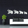 DIY 3D Four Cute Elephants Mirror Wall Stickers Art Decal Home Decor