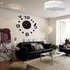 DIY 3D Mirror Stickers Wall Clock Bird Leaves Acrylic Living Room Decor