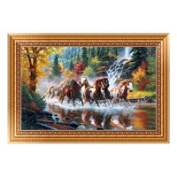 DIY 5D Diamond Embroidery Running Horses Painting Cross Stitch Craft Home Decor