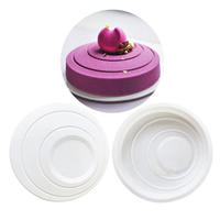DIY Baking Cake Food Grade Silicone Mold Mousse Cake Round-wave Shape Decorative Mold