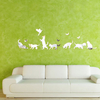 DIY Cat Dog Home Mirror Acrylic Sticker Kids Room Decal Art Living Room Home Decor