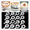 DIY Fancy Coffee Printing Mold Plastic Flower Mold Thicker Coffee Milk bubble Spray Template