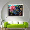 DIY Flowers 5D Embroidery Diamond Painting Frameless Sticker Cross Stitch Living Room Home Decor