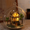 DIY Handcraft Miniature Project Kit Glass Ball Series LED Lights Dolls House Home Decor