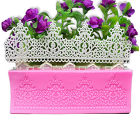 DIY Lace Fondant Cake Chocolate Resin Clay Candy Silicone Mold Mat