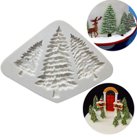 DIY Silicone Christmas Tree Cake Fondant Mold Chocolate Cookies Mould Cake Baking Decorating Tools