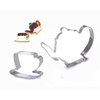 DIY Teapot and Teacup Set Cookie Cutter Metal Molds Stainless Steel Barking Tools