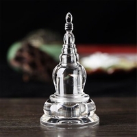 DIY Transparent Acrylic Buddha Tower Stupa Tibet Buddhist Decoration