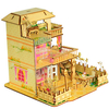 DIY Wood Dollhouse Happy Provence Three-storey Villa Birthday Gifts Home Decor