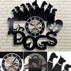 Dog Collar Exclusive Wall Clock Vinyl Record Timer 12 Inch Living Room Bedroom Fashion Wall Clock