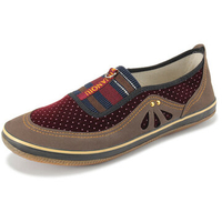 Dot Canvas Soft Color Match Slip On Flat Casual Shoes