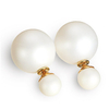 Double Beads Multicolor Ear Studs Frosted Earrings