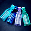 Double Cap Soda Bottle with Straw Plastic Cup Lanyard Portable Drink Cup
