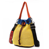 Draw String Straw Bucket Bag Travel Shoulder Bag Crossbody Bag For Women